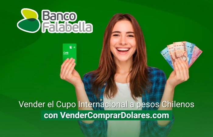 Vender cupo internacional a nacional Banco Falabella