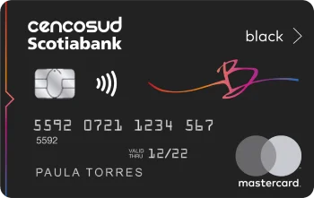 Tarjeta de crédito Cencosud Scotiabank MasterCard Black con cupo en dólares