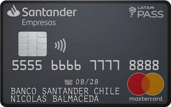 Tarjeta de Crédito Empresa MasterCard Empresas Latam Pass Banco Santander con cupo en dólares