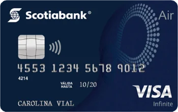 Cupo en Dólares de la tarjeta de crédito VISA Infinite AIR del Banco Scotiabank Cupo en Dólares de la tarjeta de crédito VISA Infinite AIR del Banco Scotiabank
